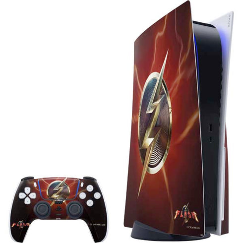 DC Comics The Flash Movie: Logo Poster PS5 Bundle Skin