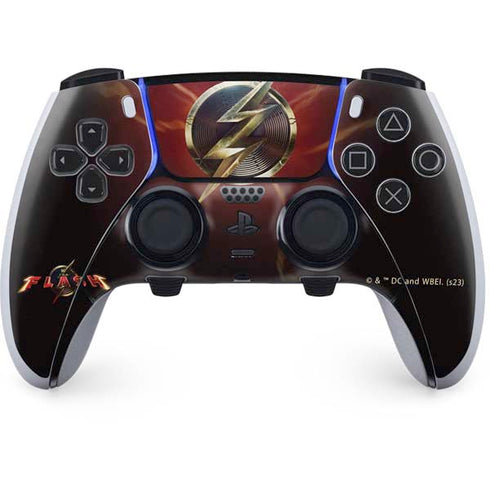 DC Comics The Flash Movie: Logo Poster PS5 DualSense Edge Pro Controller Skin