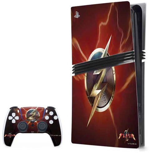 DC Comics The Flash Movie: Logo Poster PS5 Pro Bundle Skin