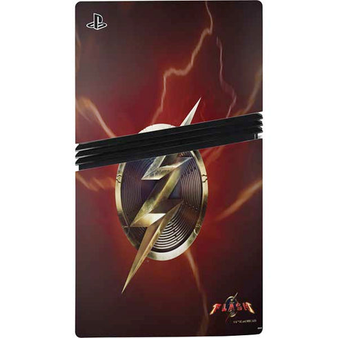 DC Comics The Flash Movie: Logo Poster PS5 Pro Console Skin
