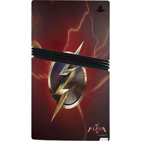 DC Comics The Flash Movie: Logo Poster PS5 Pro Console Skin