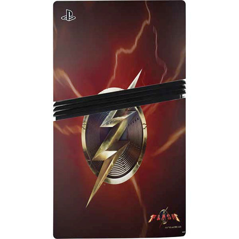 DC Comics The Flash Movie: Logo Poster PS5 Pro Disk Console Skin
