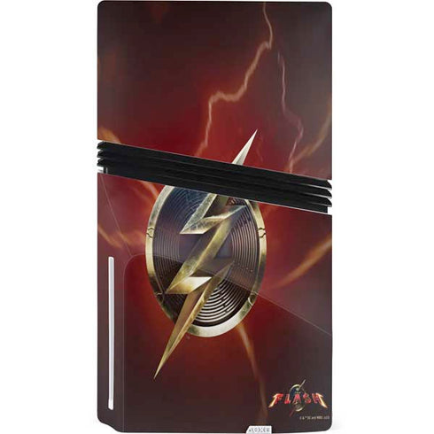 DC Comics The Flash Movie: Logo Poster PS5 Pro Disk Console Skin