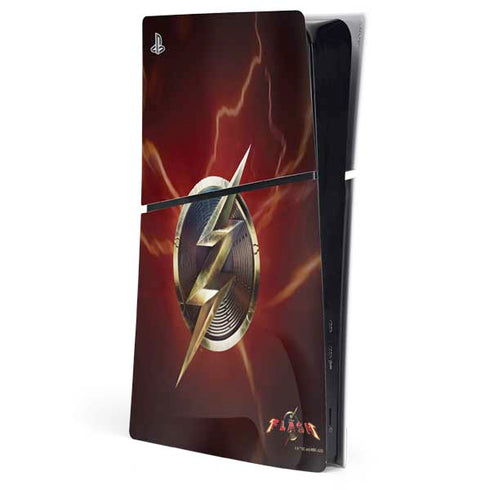 DC Comics The Flash Movie: Logo Poster PS5 Slim Digital Edition Console Skin