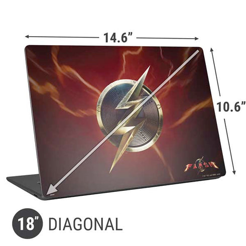 DC Comics The Flash Movie: Logo Poster Universal Laptop 18in (14.6 x 10.6in) Skin