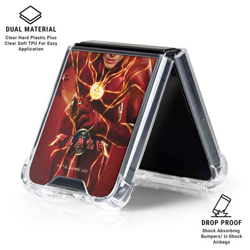 DC Comics The Flash Movie: The Fastest Man Alive Galaxy Z Flip6 Clear Case