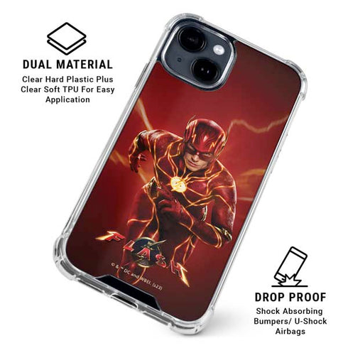 DC Comics The Flash Movie: The Fastest Man Alive iPhone 15 Clear Case
