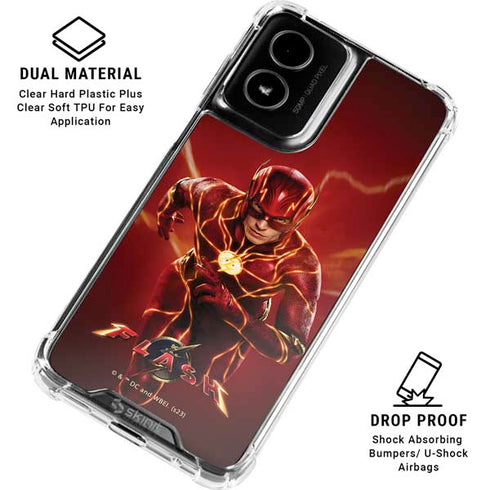 DC Comics The Flash Movie: The Fastest Man Alive Moto G Power 5G (2024) Clear Case