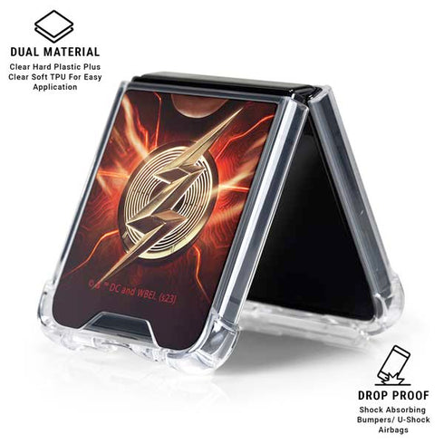 DC Comics The Flash Movie: The Flash Poster Galaxy Z Flip6 Clear Case