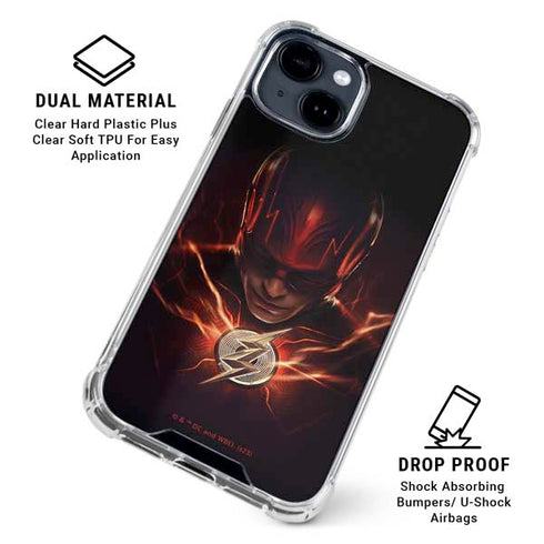 DC Comics The Flash Movie: The Flash Poster iPhone 15 Clear Case