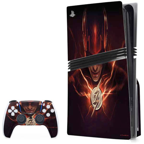 DC Comics The Flash Movie: The Flash Poster PS5 Pro Disk Bundle Skin