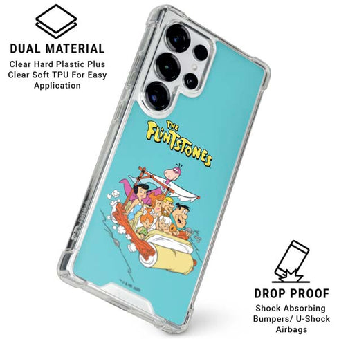 The Flintstones and Rubbles Galaxy S25 Ultra Clear Case