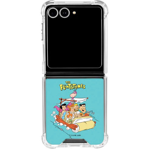 The Flintstones and Rubbles Galaxy Z Flip7 Clear Case