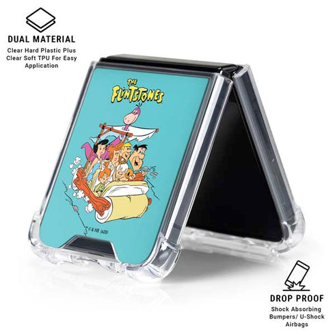 The Flintstones and Rubbles Galaxy Z Flip7 Clear Case