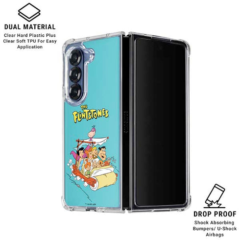 The Flintstones and Rubbles Galaxy Z Fold7 Clear Case