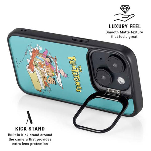The Flintstones and Rubbles iPhone 14 Plus Kickstand Case
