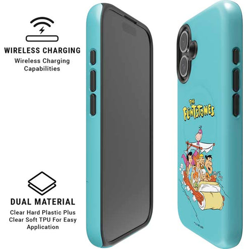 The Flintstones and Rubbles iPhone 16 Magsafe Impact Case