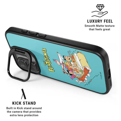 The Flintstones and Rubbles iPhone 17 Kickstand Case