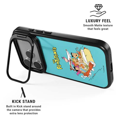 The Flintstones and Rubbles iPhone 17 Pro Kickstand Case