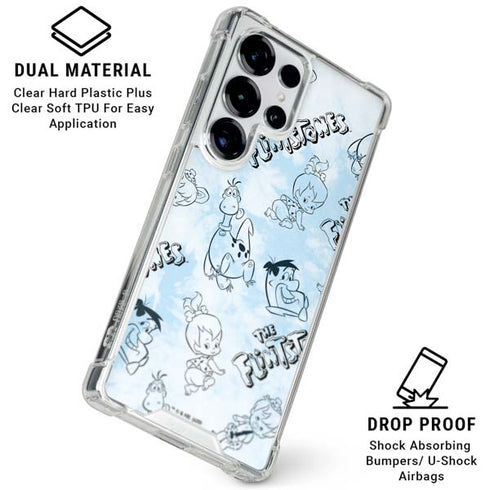 The Flinstones The Flintstones Tie Dye Print Galaxy S25 Ultra Clear Case