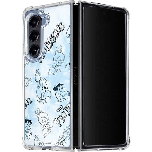 The Flinstones The Flintstones Tie Dye Print Galaxy Z Fold5 5G Clear Case