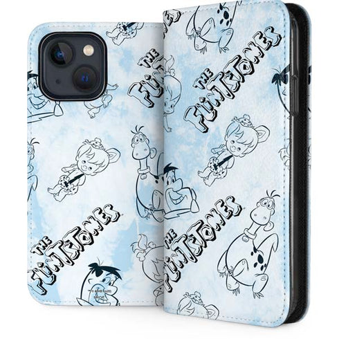 The Flinstones The Flintstones Tie Dye Print iPhone 15 Plus Folio Case