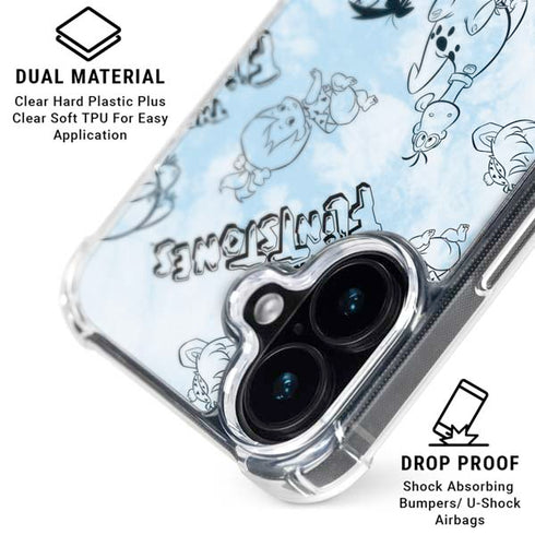 The Flinstones The Flintstones Tie Dye Print iPhone 16 Plus Clear Case