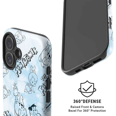 The Flinstones The Flintstones Tie Dye Print iPhone 16 Plus Magsafe Impact Case