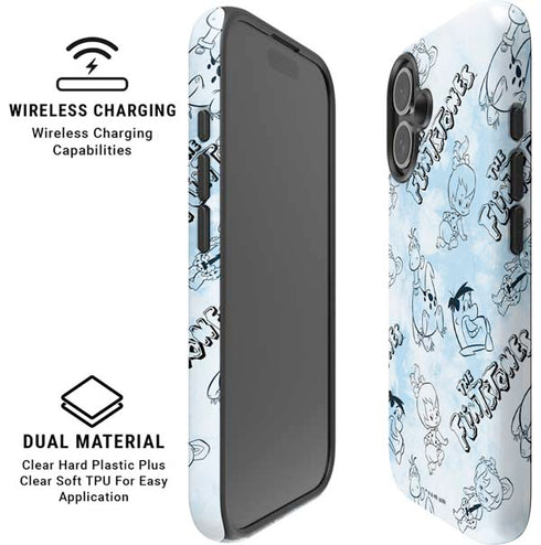 The Flinstones The Flintstones Tie Dye Print iPhone 16 Plus Magsafe Impact Case