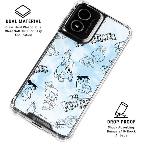The Flinstones The Flintstones Tie Dye Print Moto G Power 5G (2024) Clear Case