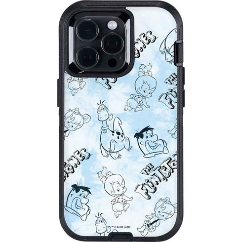 The Flinstones The Flintstones Tie Dye Print Otterbox Defender iPhone Skin