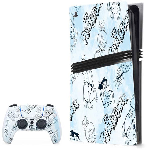 The Flinstones The Flintstones Tie Dye Print PS5 Pro Bundle Skin