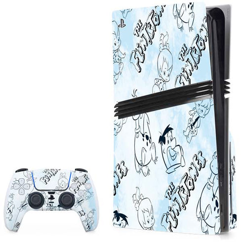 The Flinstones The Flintstones Tie Dye Print PS5 Pro Disk Bundle Skin