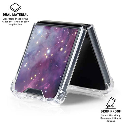 The Fox Fur Nebula Galaxy Z Flip6 Clear Case