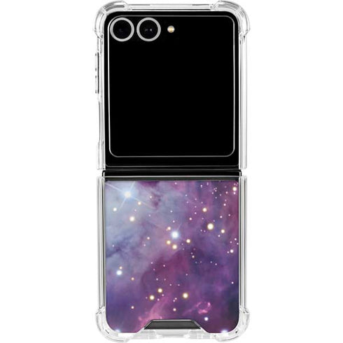 The Fox Fur Nebula Galaxy Z Flip7 Clear Case