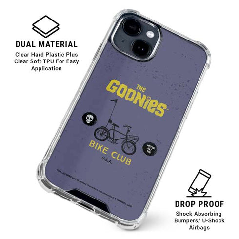 Warner Bros The Goonies (1985) The Goonies Bike Club iPhone 15 Clear Case