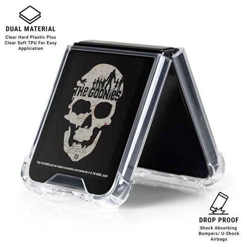Warner Bros The Goonies (1985) The Goonies Skull Map Galaxy Z Flip6 Clear Case