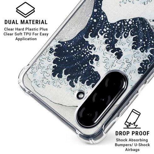 The Great Wave off Kanagawa by Hokusai Galaxy A36 5G Clear Case