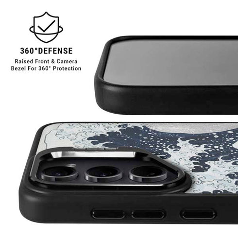 The Great Wave off Kanagawa by Hokusai Galaxy S25 Kickstand Case