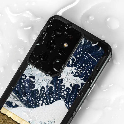 The Great Wave off Kanagawa by Hokusai Galaxy S24 Ultra Waterproof Case