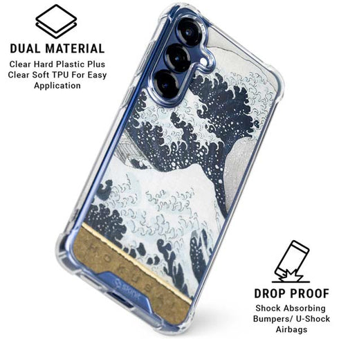 The Great Wave off Kanagawa by Hokusai Galaxy S25 Plus Clear Case