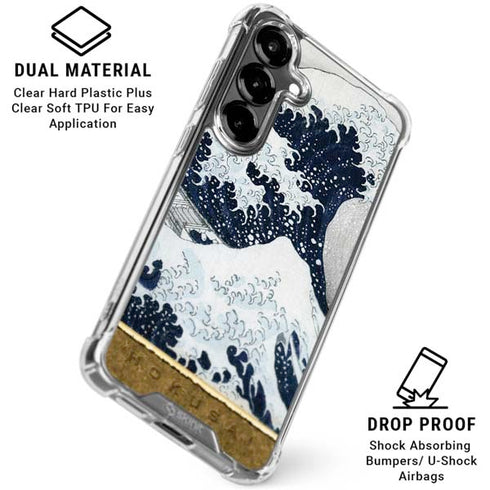 The Great Wave off Kanagawa by Hokusai Galaxy S26 Clear Case