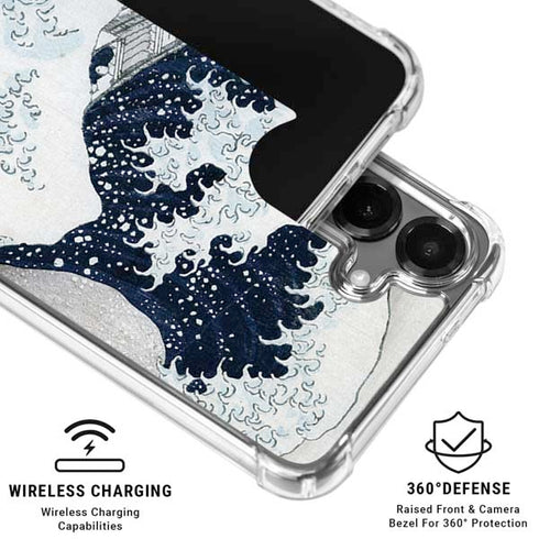The Great Wave off Kanagawa by Hokusai Galaxy S26 Plus Clear Case