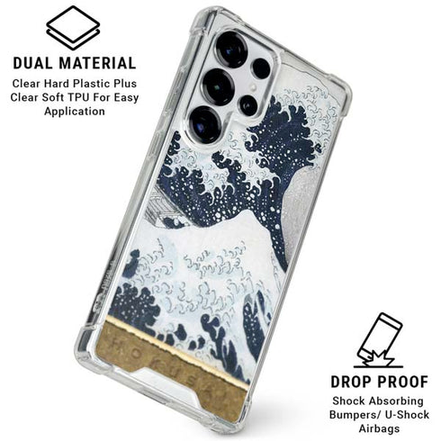 The Great Wave off Kanagawa by Hokusai Galaxy S26 Ultra Clear Case