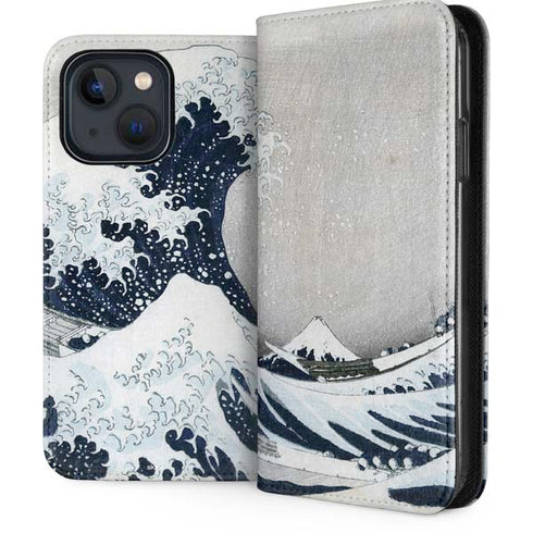 Hokusai The Great Wave off Kanagawa iPhone 14 Folio Case