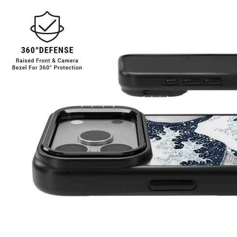 The Great Wave off Kanagawa by Hokusai iPhone 17 Pro Kickstand Case