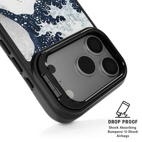 The Great Wave off Kanagawa by Hokusai iPhone 17 Pro Kickstand Case