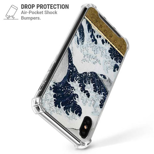 The Great Wave off Kanagawa by Hokusai iPhone X/XS Clear Case