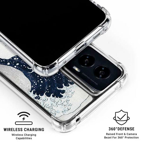The Great Wave off Kanagawa by Hokusai Moto G Power 5G (2024) Clear Case