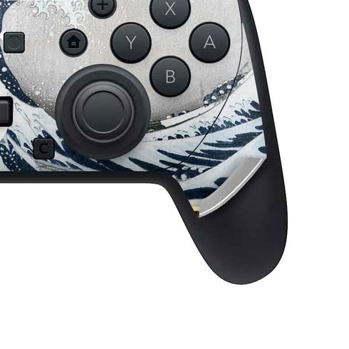 The Great Wave off Kanagawa by Hokusai Nintendo Switch 2 (2025) Pro Controller Skin